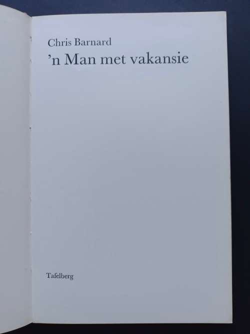 `n Man met vakansie / Chris Barnard