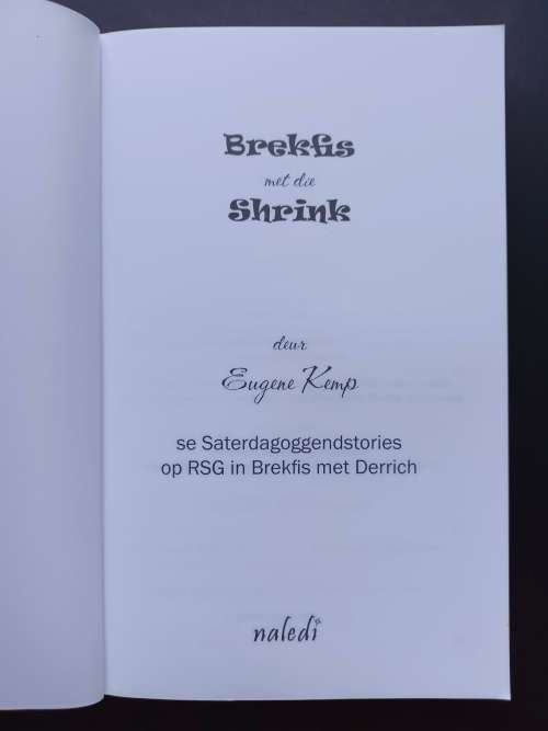 Brekfis met die Shrink / Eugene Kemp