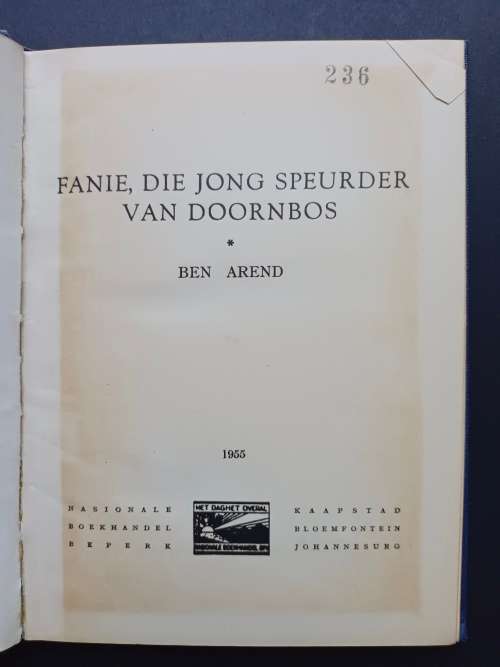 FANIE, DIE JONG SPEURDER VAN DOORNBOS / BEN AREND