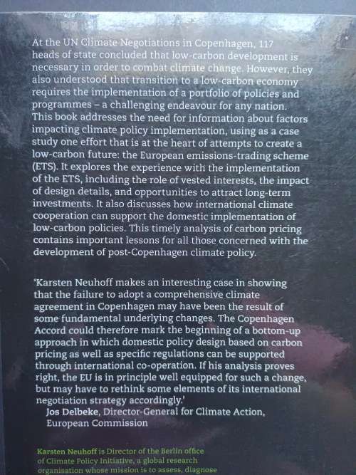 Climate Policy after Copenhagen: The Role of Carbon Pricing / Karsten Neuhoff (Cambridge)