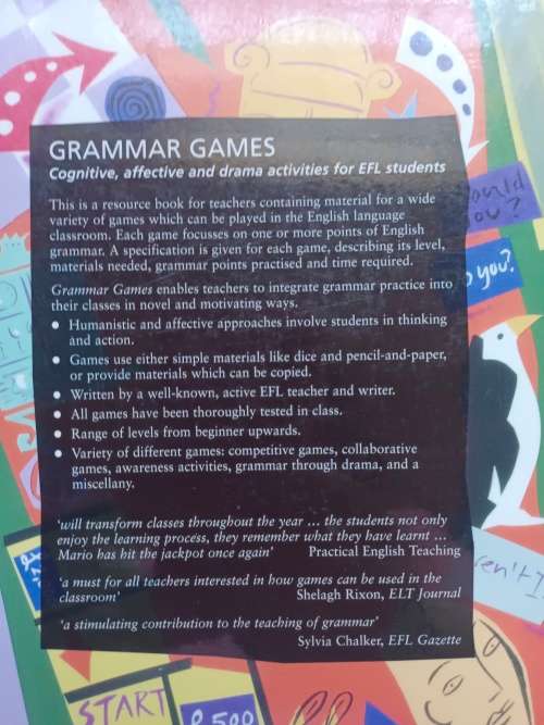 GRAMMAR GAMES: Cognitive, affective and drama activities  / Mario Rinvolucri (Cambridge)