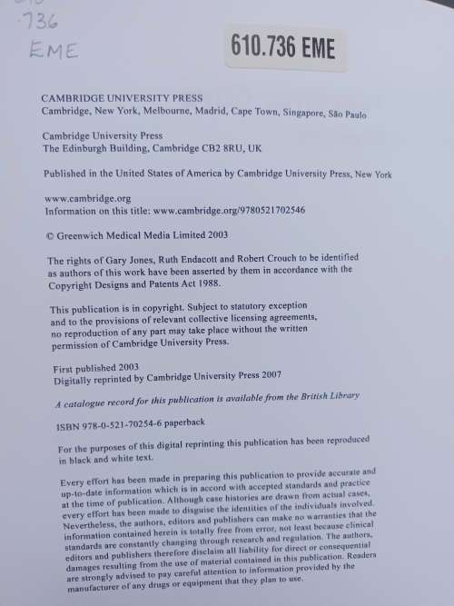 Emergency Nursing Care: Principles and Practice / Garry Jones:Ruth Endacott (Cambridge)