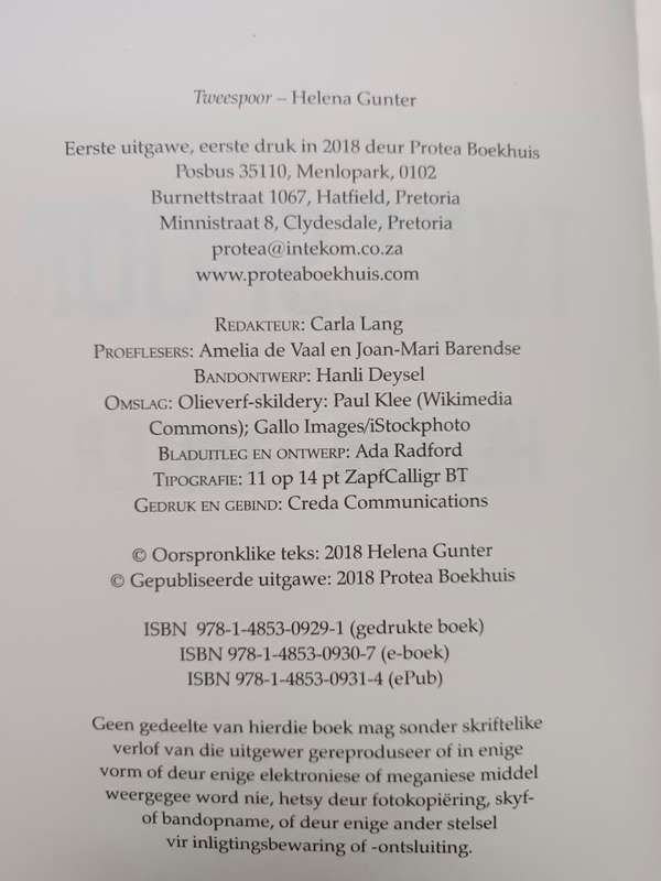 TWEE SPOOR / HELENA GUNTER