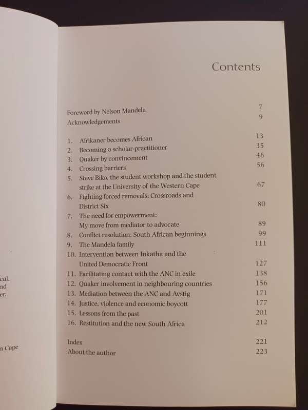Peacemaking in South Africa: A Life in Conflict Resolution / H. W. van der Merwe