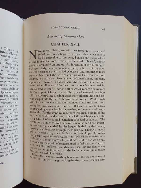 DISEASES of WORKERS / Bernardino Ramazzini
