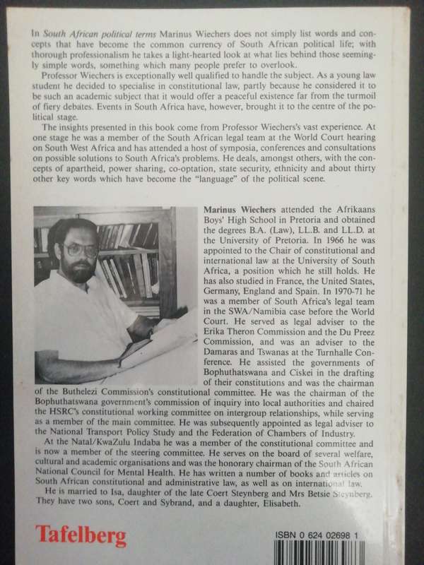 A Guide South African political terms / Marius Wiechers
