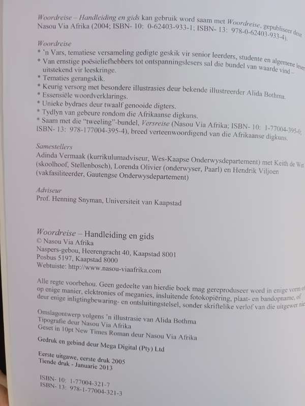 Woordreise: Handleiding en Gids / Alinda Vermaak