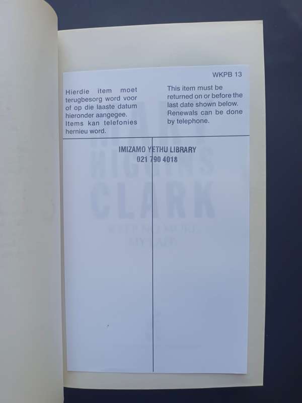 Weep no more, my lady / Mary Higgins Clark