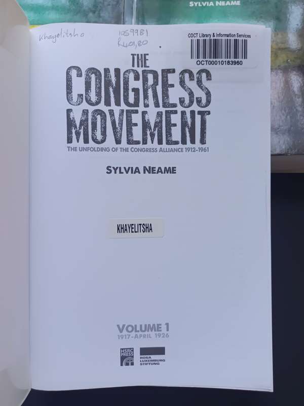 THE CONGRESS MOVEMENT / Sylvia Neame ( Vol. 1/2/3)