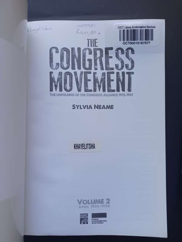 THE CONGRESS MOVEMENT / Sylvia Neame ( Vol. 1/2/3)