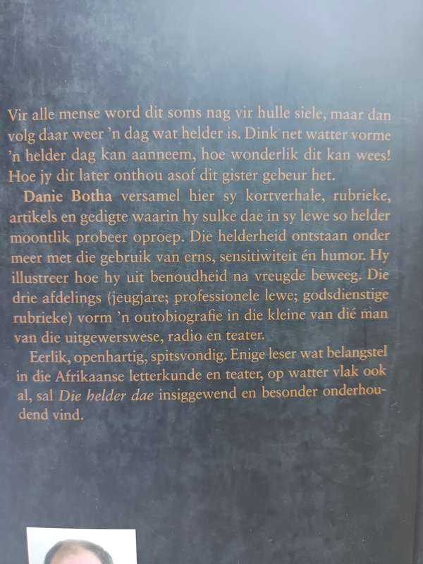 Die helder dae / Danie Botha