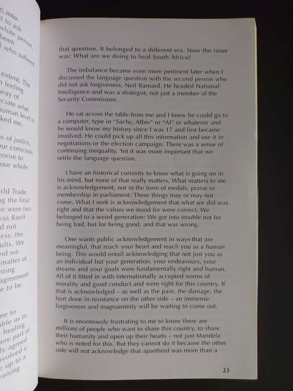 Dealing With the Past: Truth and Reconciliation in South Africa Edited by Alex Boraine....