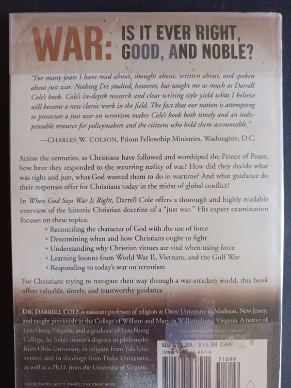 WHEN GOD SAYS WAR IS RIGHT / Darrel Cole