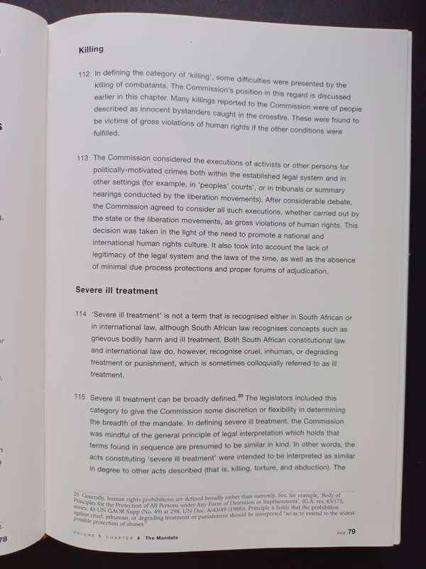TRUTH AND RECONCILIATION COMMISSION OF SOUTH AFRICA REPORT Vol. 1-4