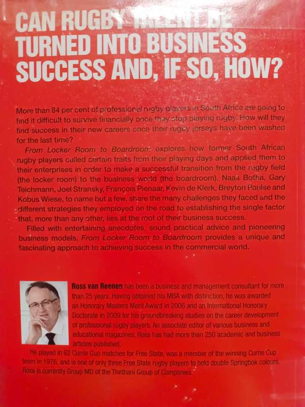 From Locker Room to Boardroom: Converting Rugby Talent Into Business Success / Ross Van Reenen