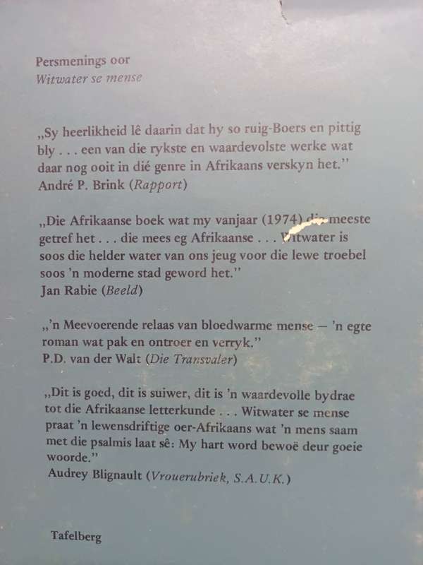 WITWATER SE MENSE / M.I. MURRAY