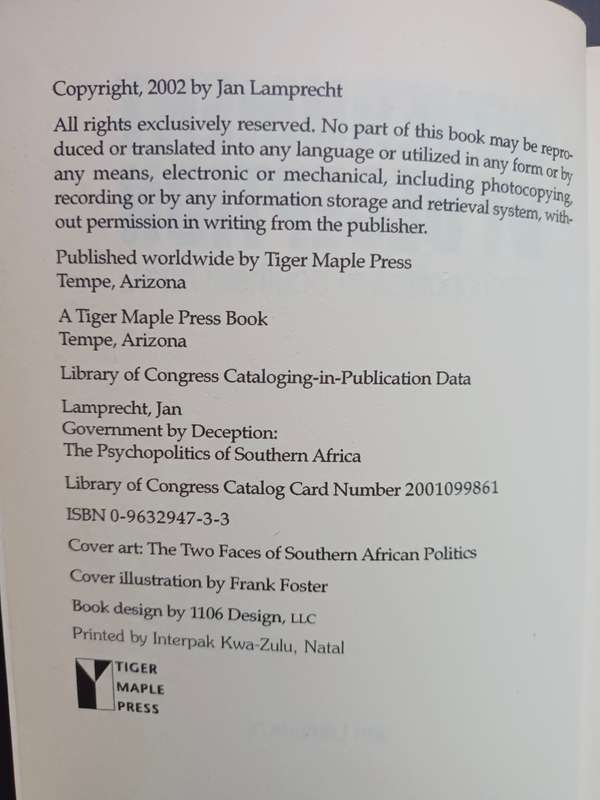 Government by Deception: Psychopolitics in Southern Africa / Jan Lamprecht