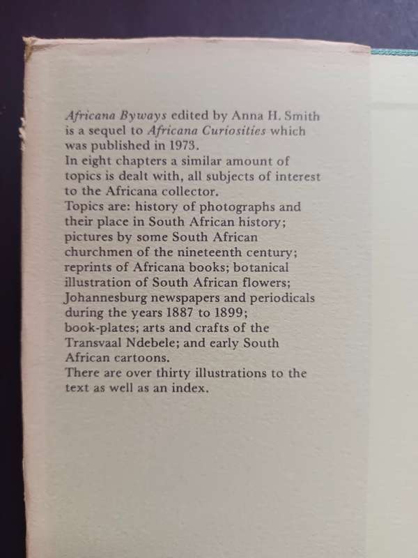 AFRICANA BYWAYS Edited by Anna H. Smith