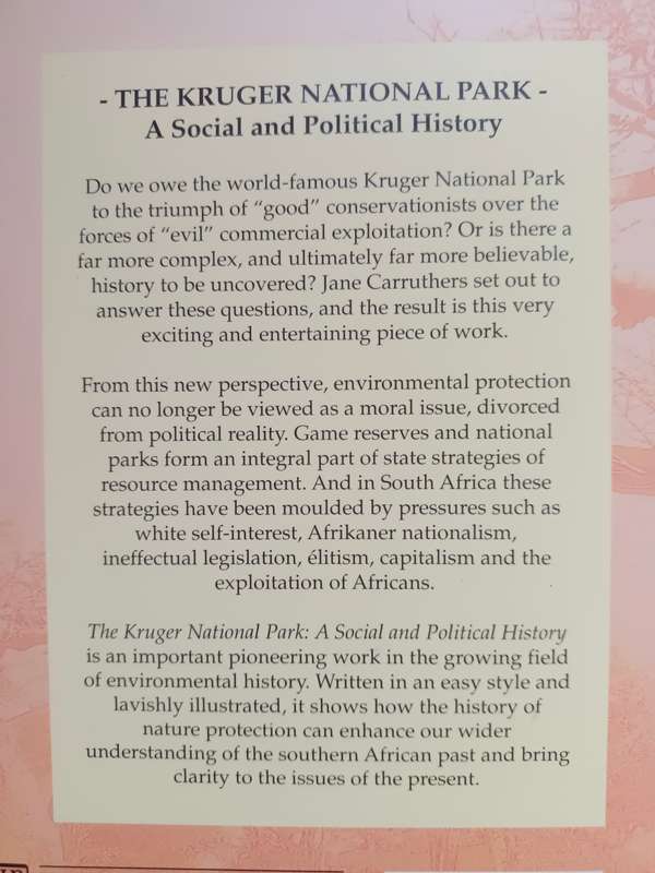The Kruger National Park: A Social and Political History by Jane Carruthers