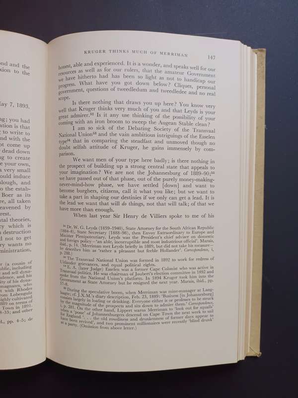 Selections from The Correspondence of John X. Merriman 1890-1898 (V.R.S 44)
