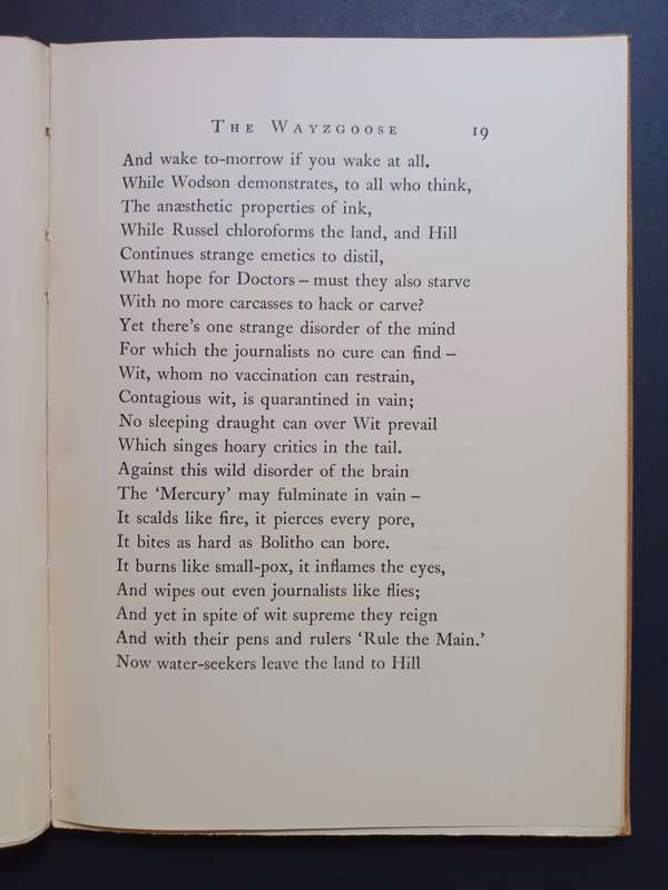 The Wayzgoose: A South African Satire by Roy Cambell (1928)