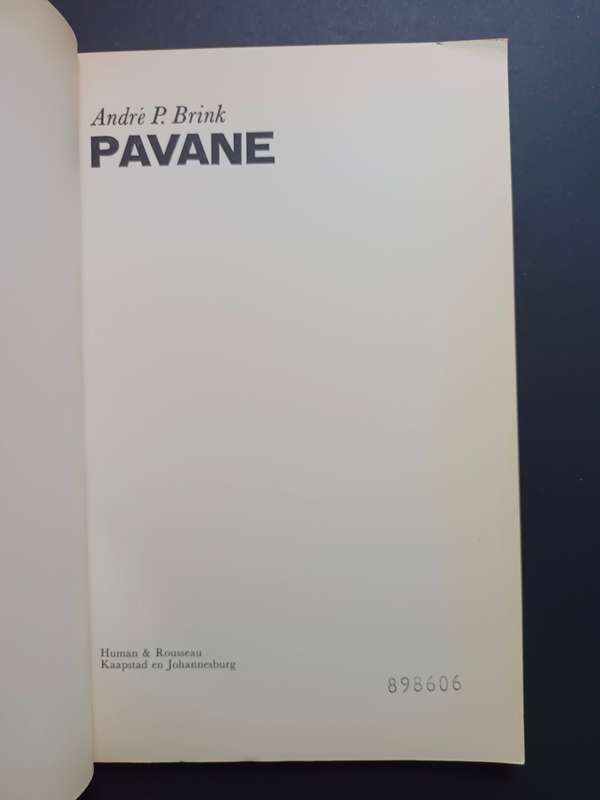 PAVANE / Andre P. Brink