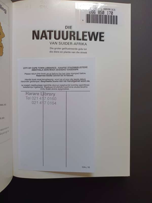 Die NATUURLEWE van SUIDER-AFRIKA / Vincent Carruthers