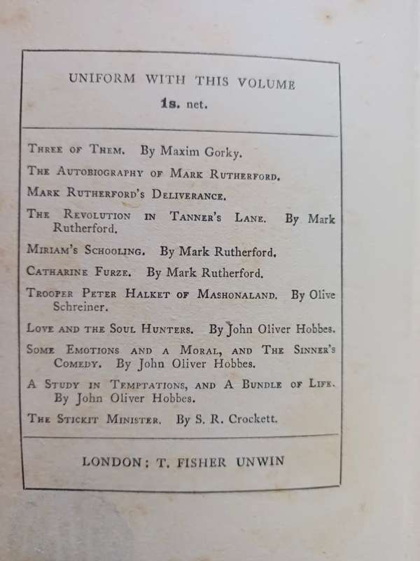 Dreams / Olive Schreiner (1905)