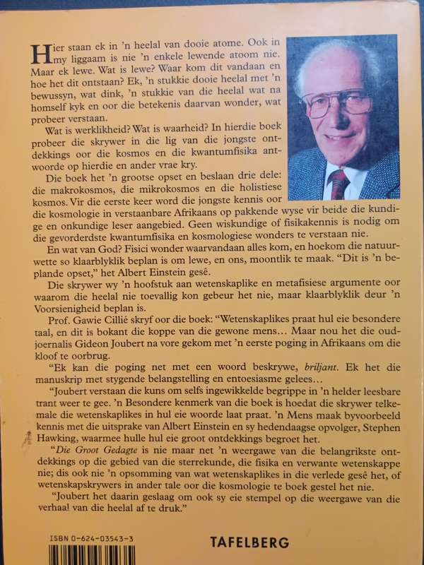 DIE GROOT GEDAGTE: Abstrakte weefsel van die kosmos / Gideon Joubert
