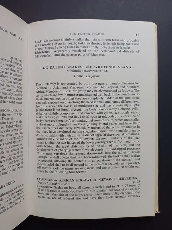 A Field Guide to the SNAKES of Southern Africa / V.F.M. FitzSimons