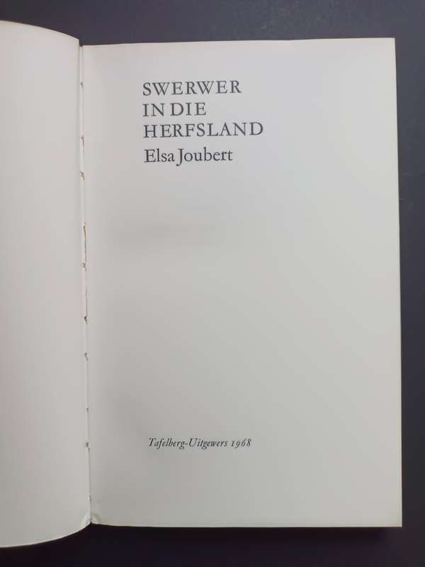 Swerwer in die Herfsland /  Elsa Joubert