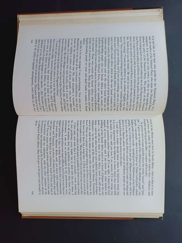 B.J. Vorster: Select Speeches Edited by Prof.Dr.O.Geyser
