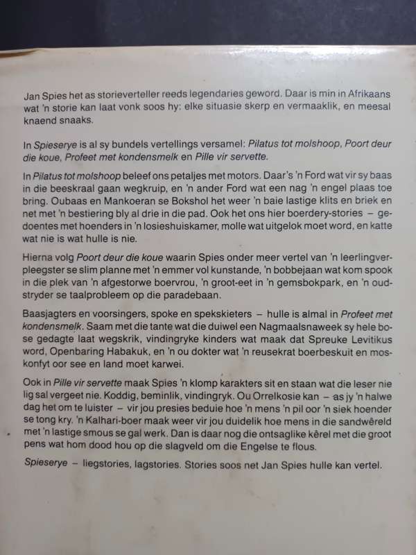 Spieserye: Versamelde Vertellings / Jan Spies