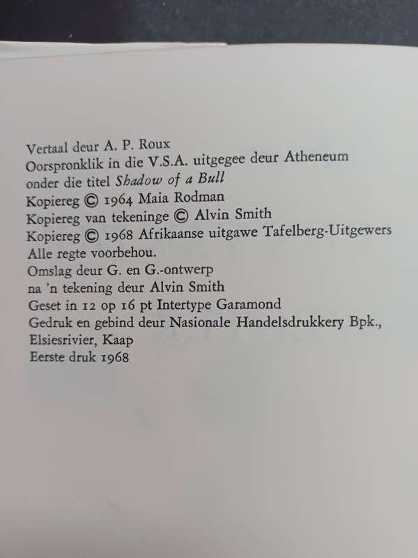 Die Seun van die Stiervegter / Maia Rodman