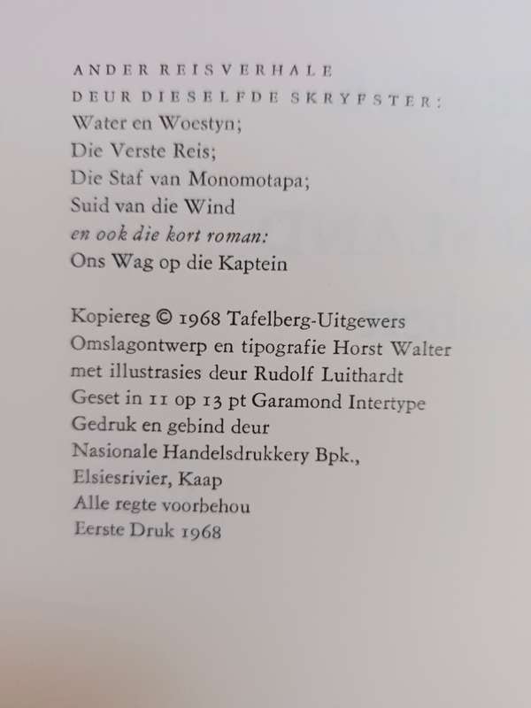 Swerwer in die Herfsland / Elsa Joubert