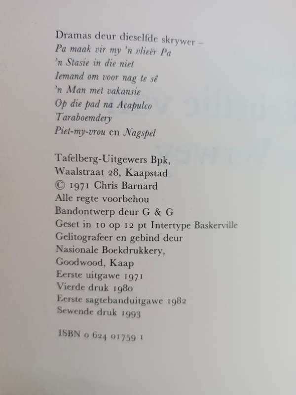 Die Rebellie van Lafras Verwey  /  Chris Barnard