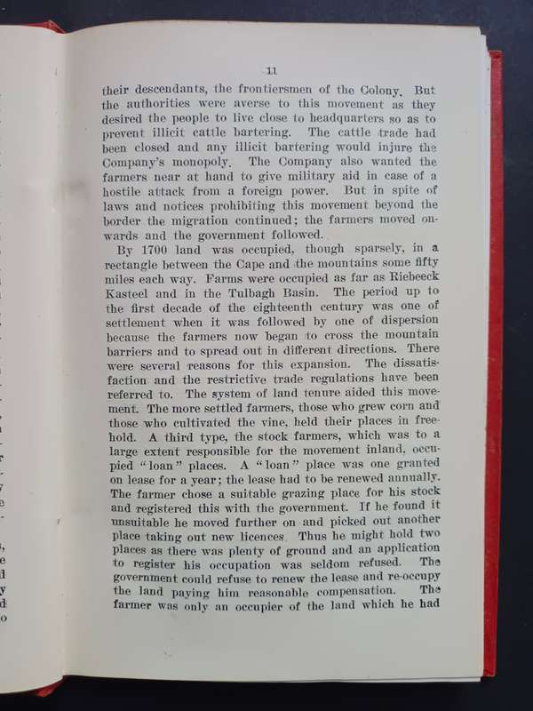 SOCIAL LIFE in the CAPE COLONY in the 18th Century / C. Graham Botha (1926)