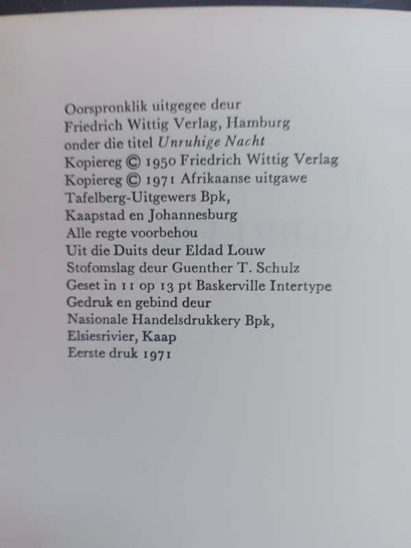 Lang Nag voor Dagbreek / Albrecht Goes