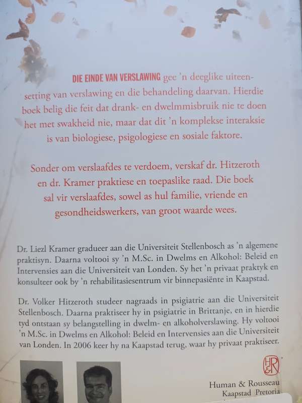 DIE EINDE VAN VERSLAWING / Dr. Volker Hitzeroth & Dr. Liezl Kalmer