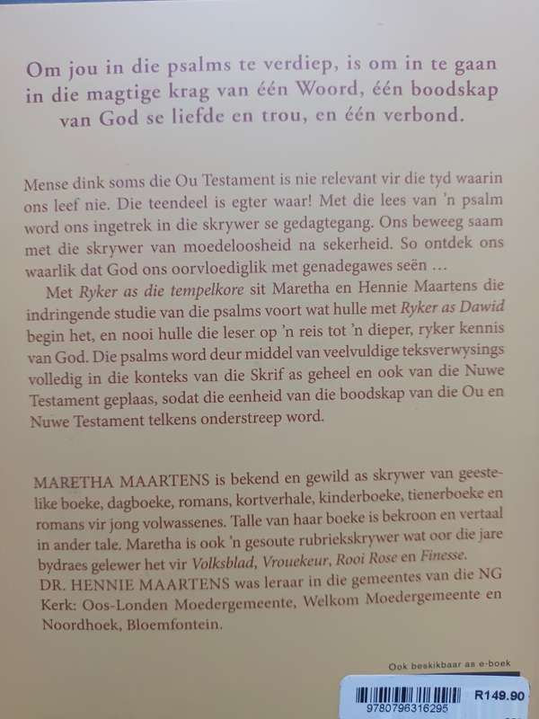 Ryker as die tempelkore / Maretha & Hennie Maartens