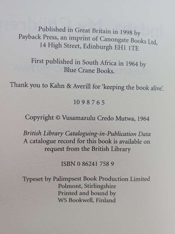 Indaba, My Children / Credo Mutwa