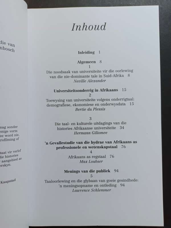 Kruispad: Die toekoms van Afrikaans as openbare taal / Hermann Giliomee