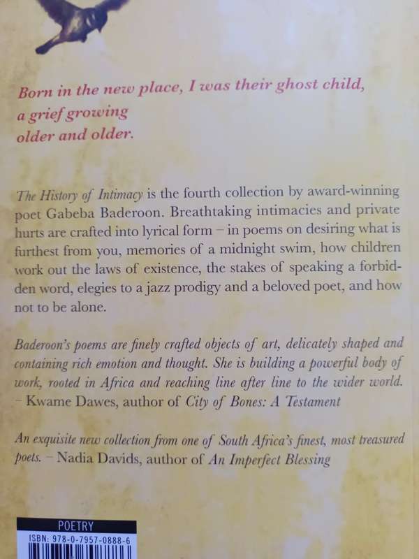 The History of Intimacy: Poems / Gabeba Baderoon