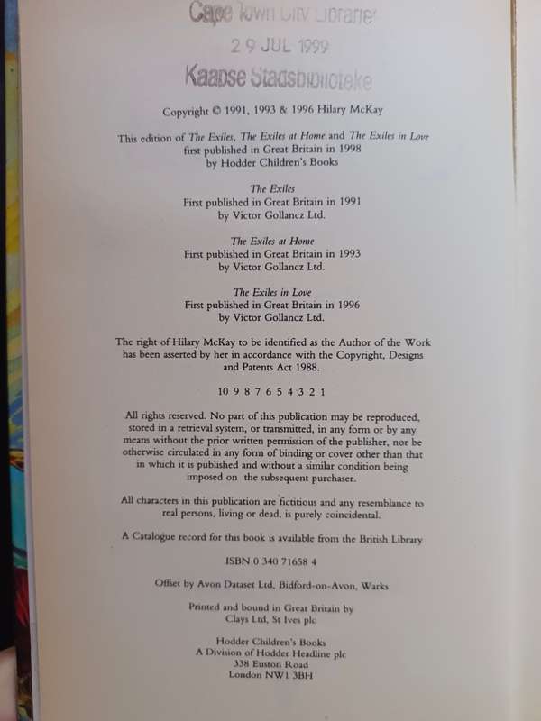 The Exiles: Three Best-Selling Novels on One! / Hilary McKay