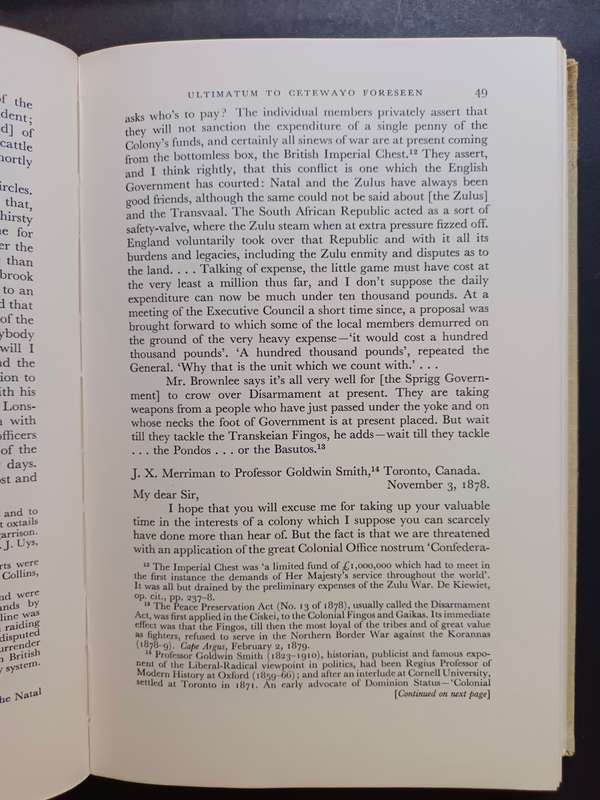 Selections from the Correspondence of J.X. Merriman 1870-1890 / Phylis Lewsen (V.R.S 41)