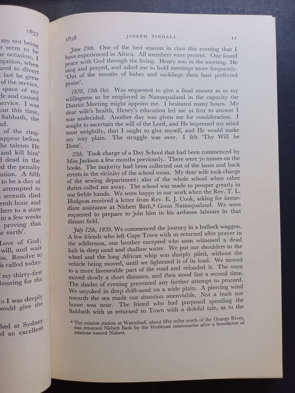 The Journal Of Joseph Tindall Missionary In South West Africa 1839-55 / Tindall, B. A. (V.R.S 40)