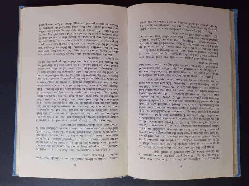 THE HISTORY OF THE RONDEBOSCH BOYS HIGH SCHOOL 1897-1947 /  D.E. CORNELL (Signed)