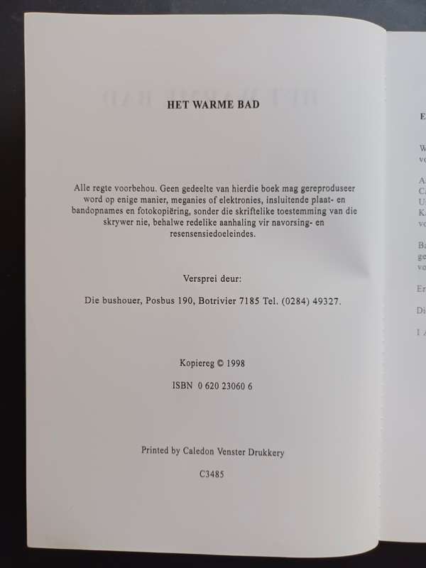 HET WARME BAD / M. Brand