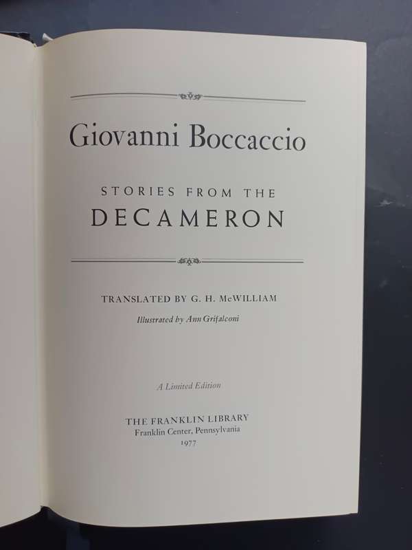 STORIES FROM THE DECAMERON / Giovanni Boccaccio (Limited Edition)