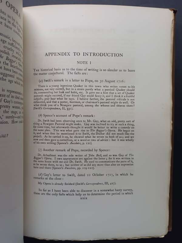 THE BEGGAR`S OPERA by John Gay (Limited edition)